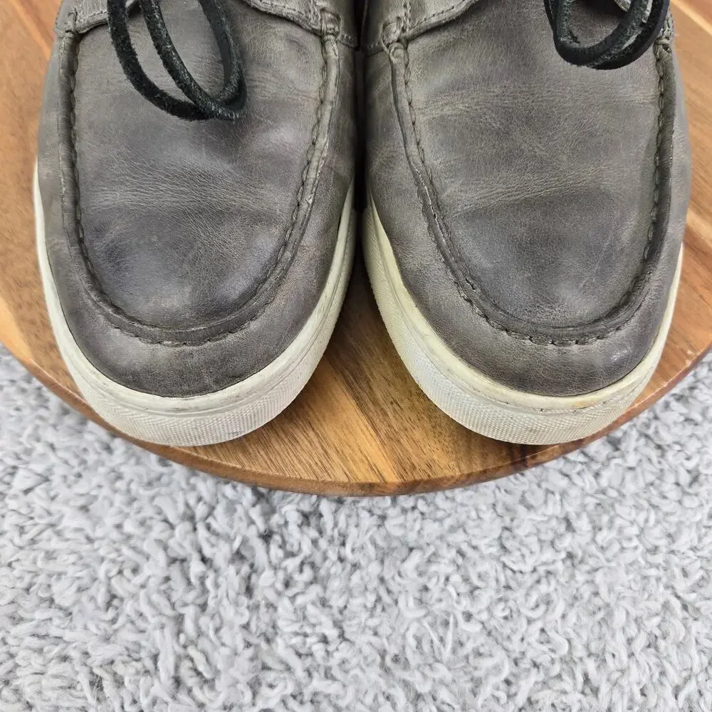 Sperry Men 10.5 Top Sider Gold Cup Gray Leather Casual Lifestyle Daily Boat Shoe